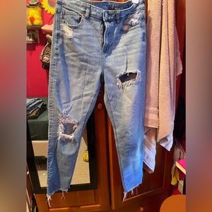 AE mom rip jeans